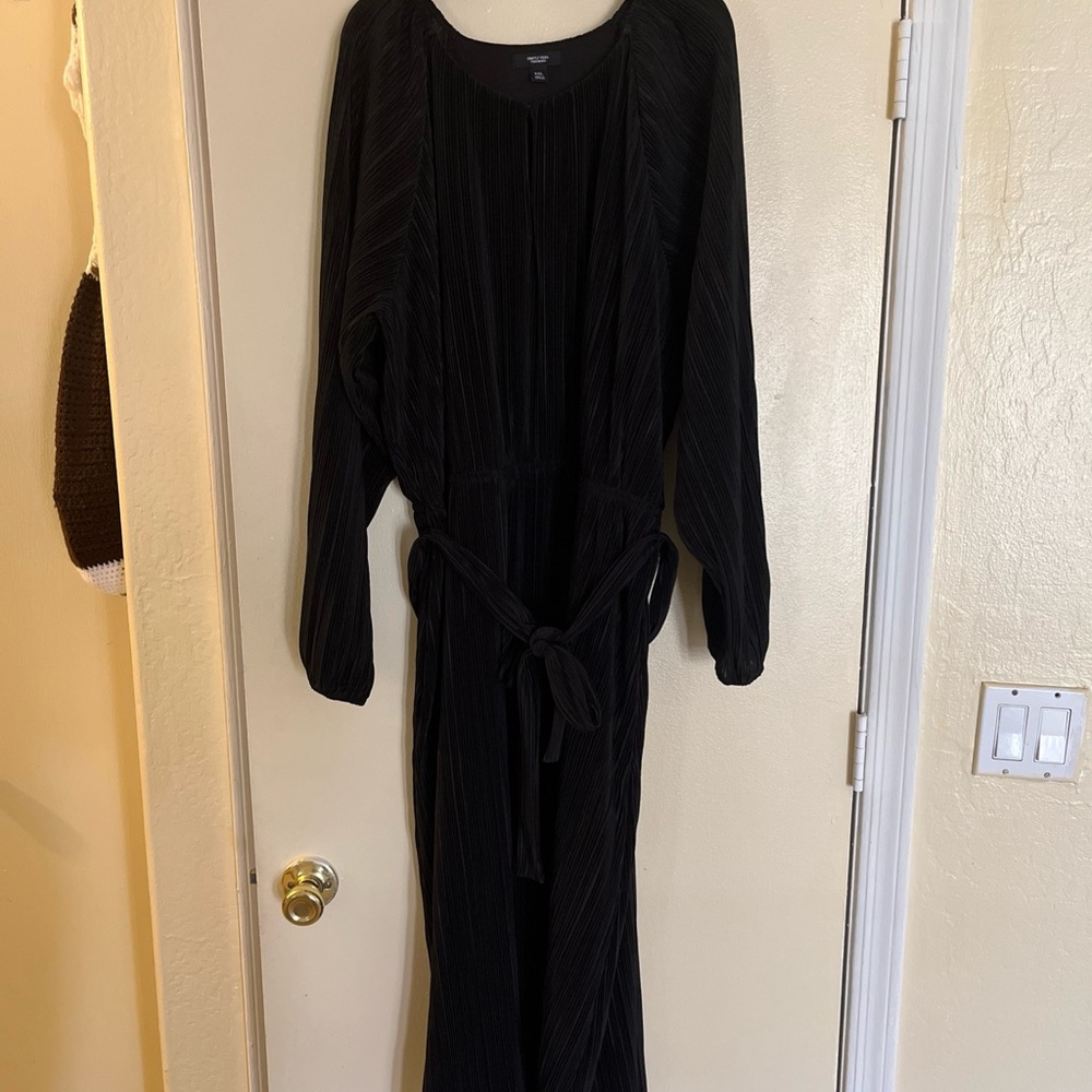 Simply Vera Vera Wang Black Pleated Dress Long Sleeve XXL Excellent condition